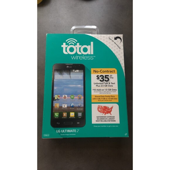 Total Wireless Straight Talk LG Ultimate 2 L41C Android Smartphone for Tracfone - Picture 1 of 2